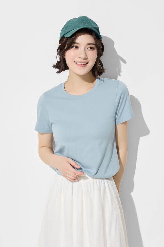 純棉圓領T恤-女