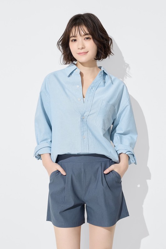 牛津長袖襯衫-男