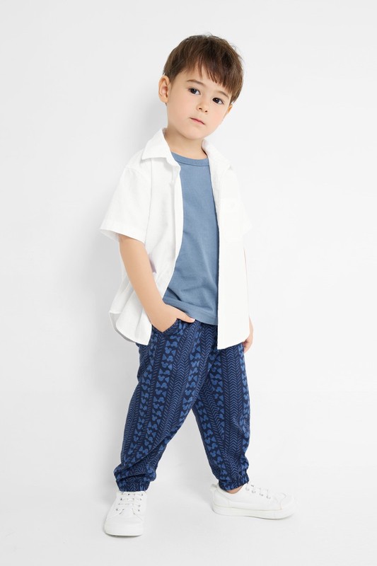 牛津短袖襯衫-童