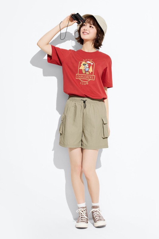 輕便工裝短褲-女