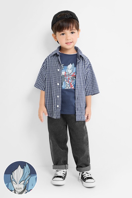 超人力霸王印花T恤-08-童