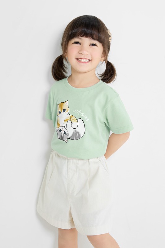 貓福珊迪印花T恤-07-童