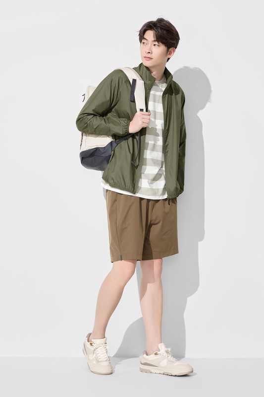 吸排彈性網眼短褲-男