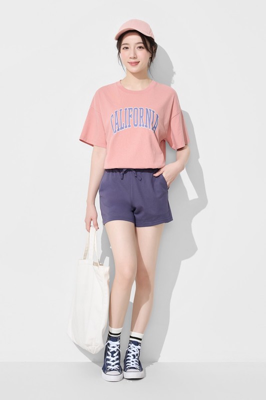 小毛圈口袋短褲-女