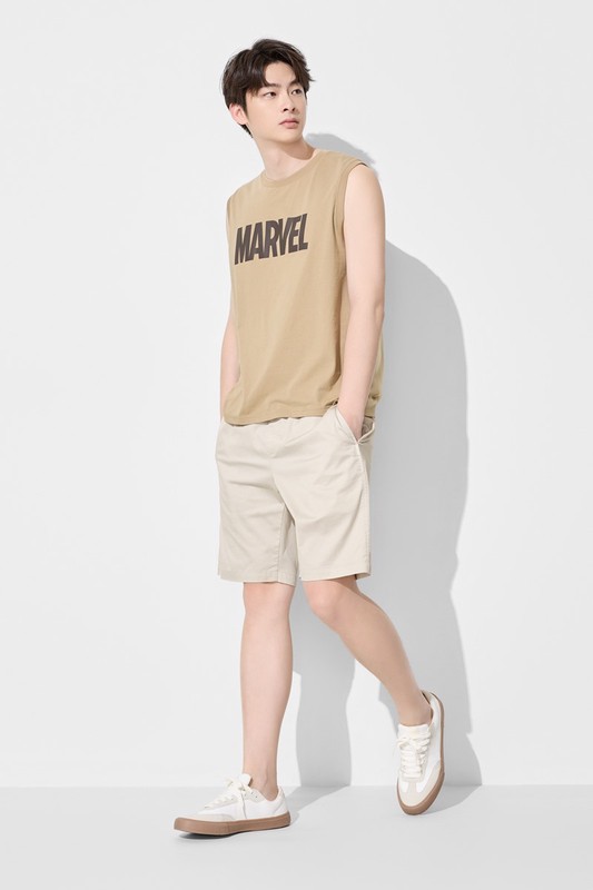 漫威系列純棉印花背心-男