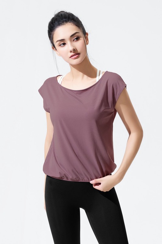 輕柔運動連袖上衣-女