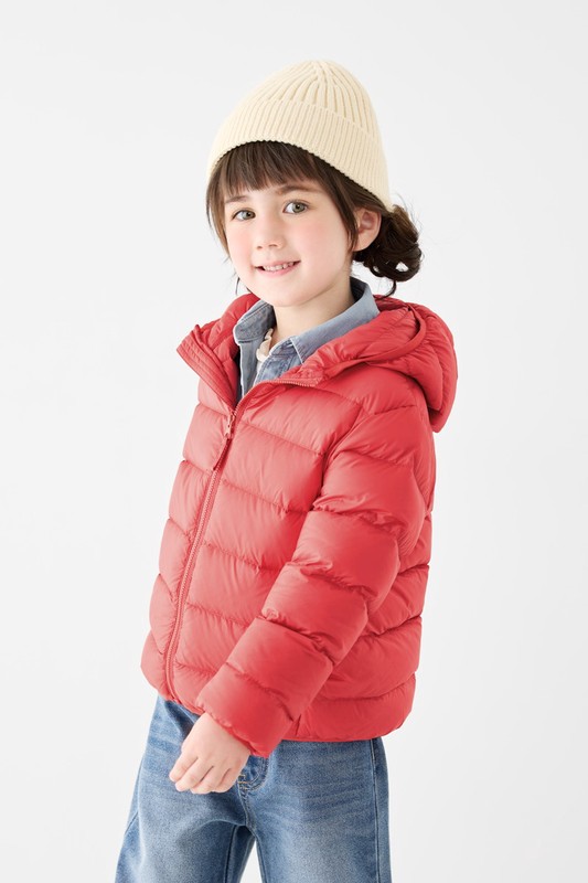 極輕羽絨連帽外套-童