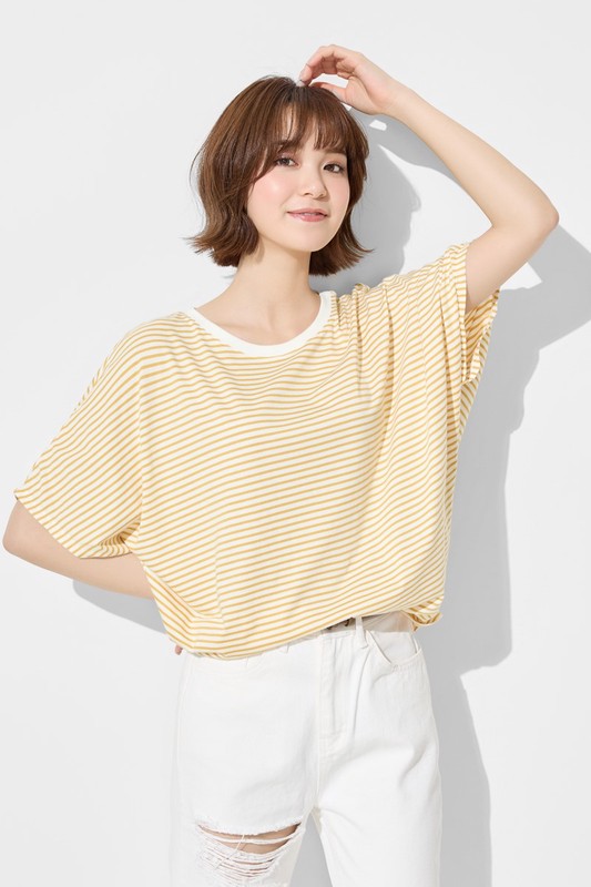 莫代爾連袖條紋上衣-女