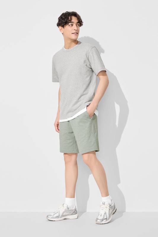 粗紡圓領T恤-男