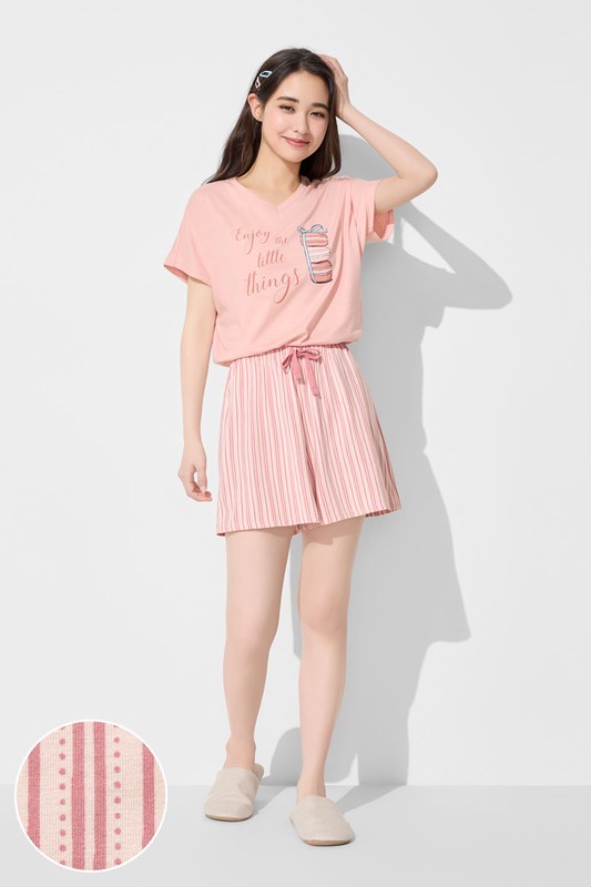 莫代爾V領甜點家居套裝-女