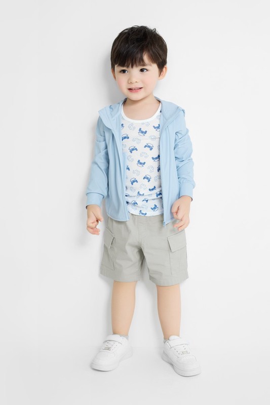 棉質工裝五分褲-童