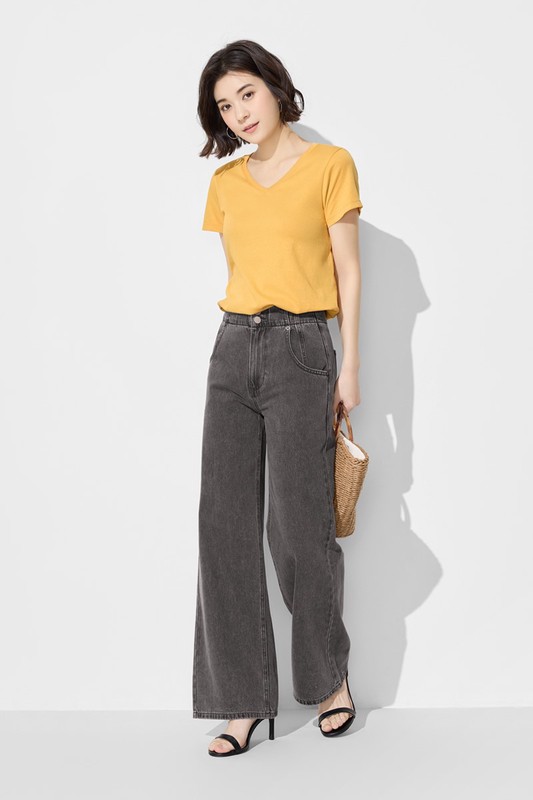 快乾棉V領T恤-女