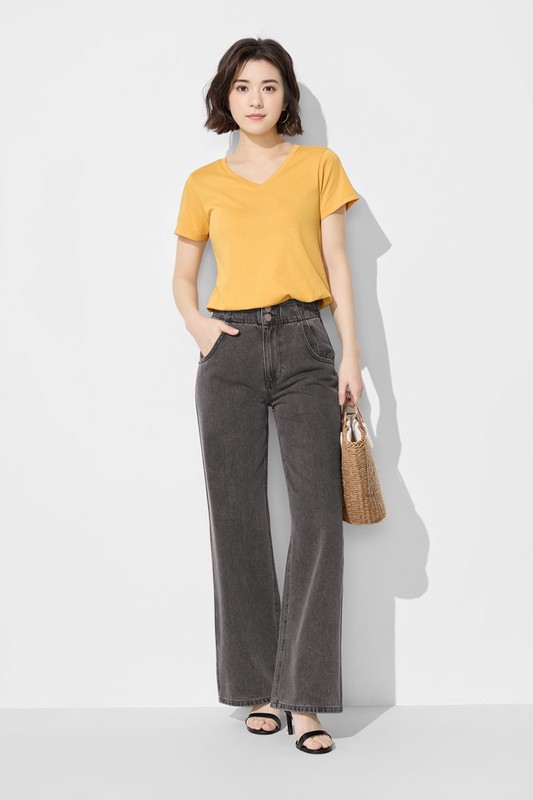 快乾棉V領T恤-女