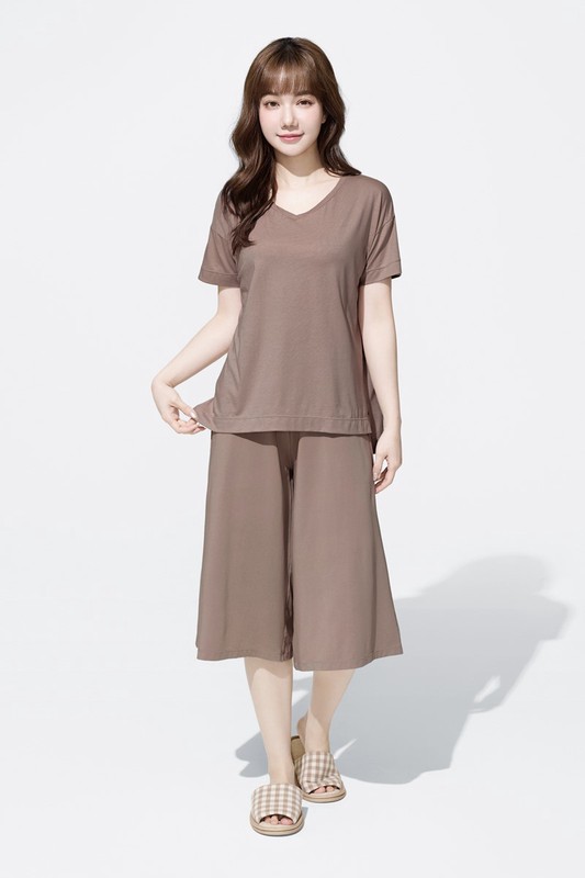 莫代爾七分褲家居套裝-女