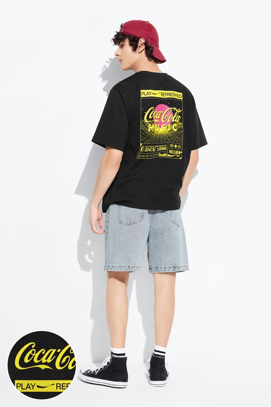 可口可樂寬版印花T恤-06-男