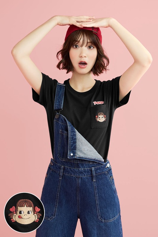 PEKO & POKO口袋電繡T恤-08-女