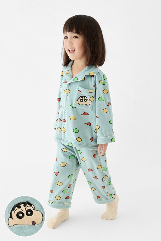 蠟筆小新絲絨家居套裝-童