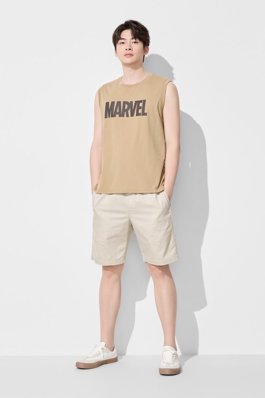 漫威系列純棉印花背心-男