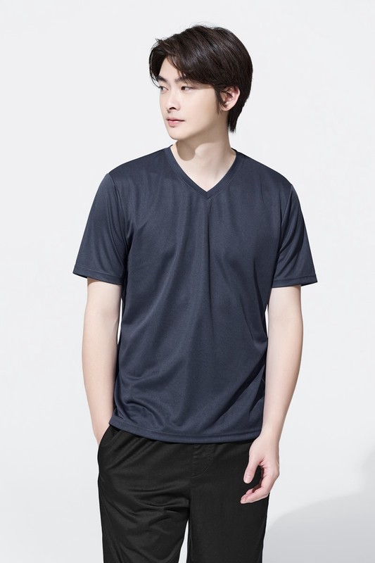 吸排V領T恤-男