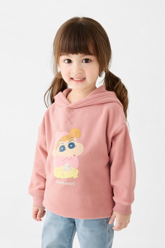 蠟筆小新Fleece寬鬆連帽上衣-童