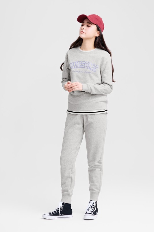 毛圈文字家居套裝-女