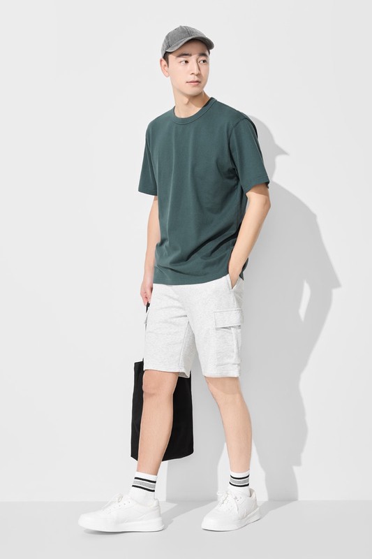 粗紡圓領T恤-男