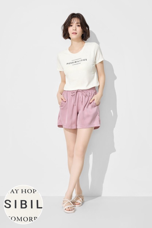 Bra文字印花圓領短袖T恤-女