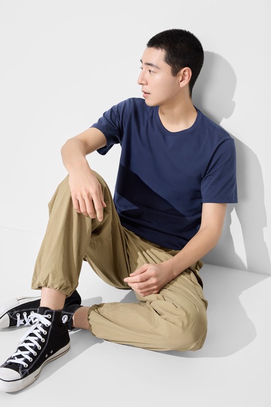 純棉圓領T恤-男