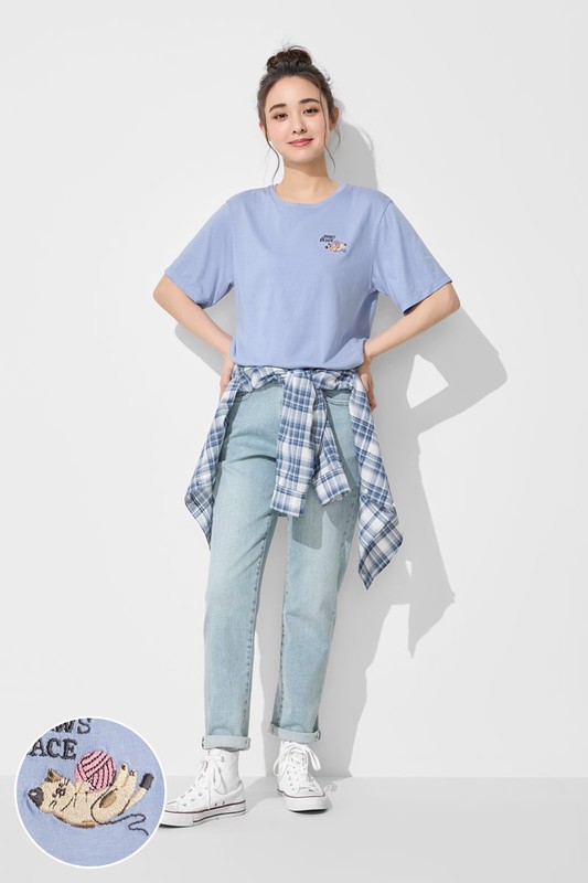 莫代爾寬版電繡上衣-女