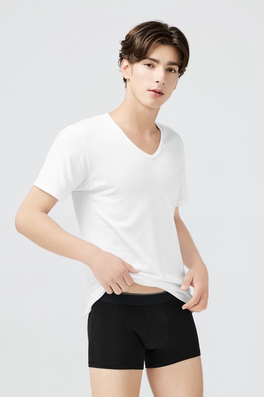 棉質低腰平口內褲-男