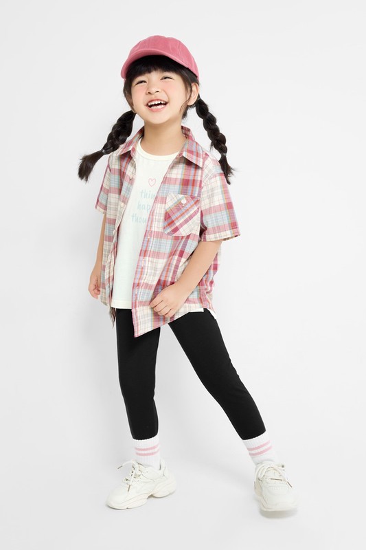 彈力九分內搭褲-童