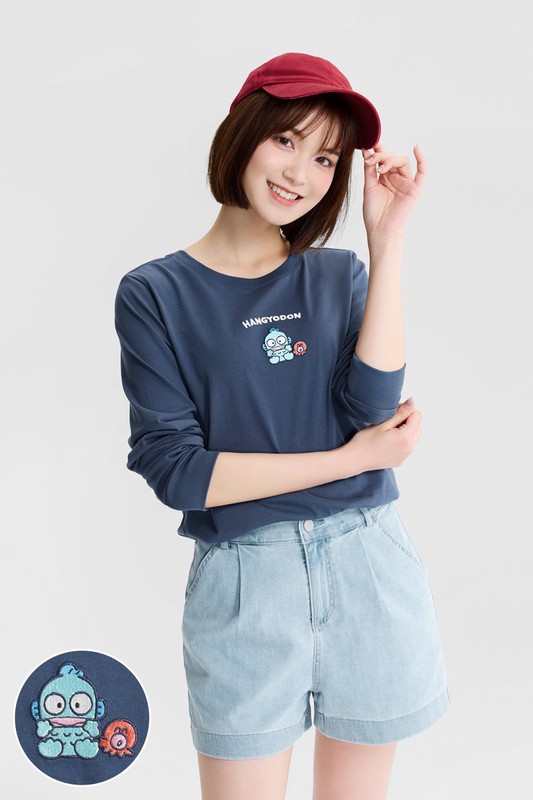 三麗鷗長袖電繡T恤-13-女