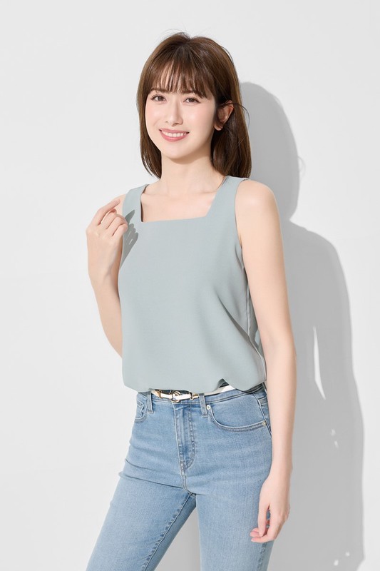 雪紡方領背心-女