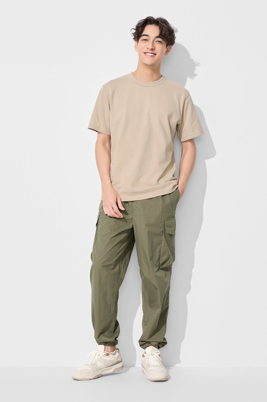 粗紡圓領T恤-男