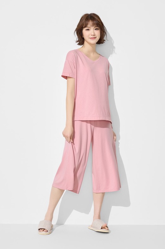 莫代爾七分褲家居套裝-女