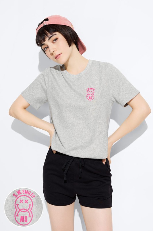 S.W.SMILEY®厚版印花T恤-03-女