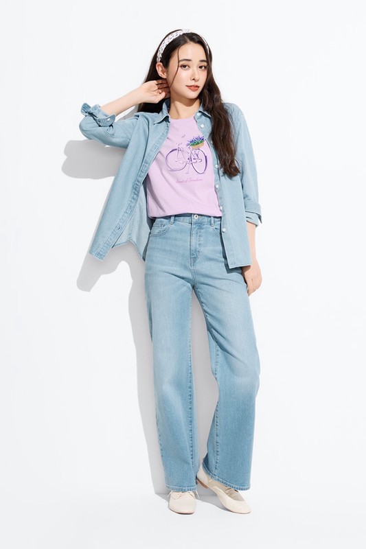 花卉單車印花T恤-女