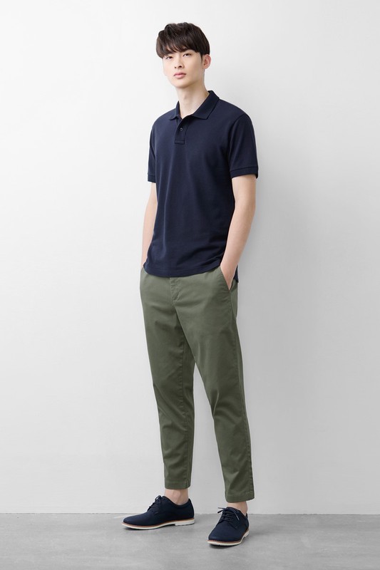 純棉網眼polo衫-男