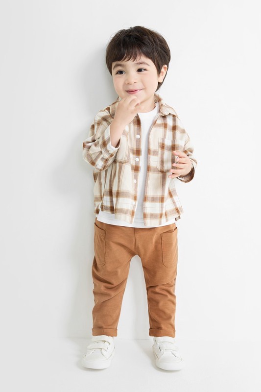 竹節棉口袋長褲-Baby