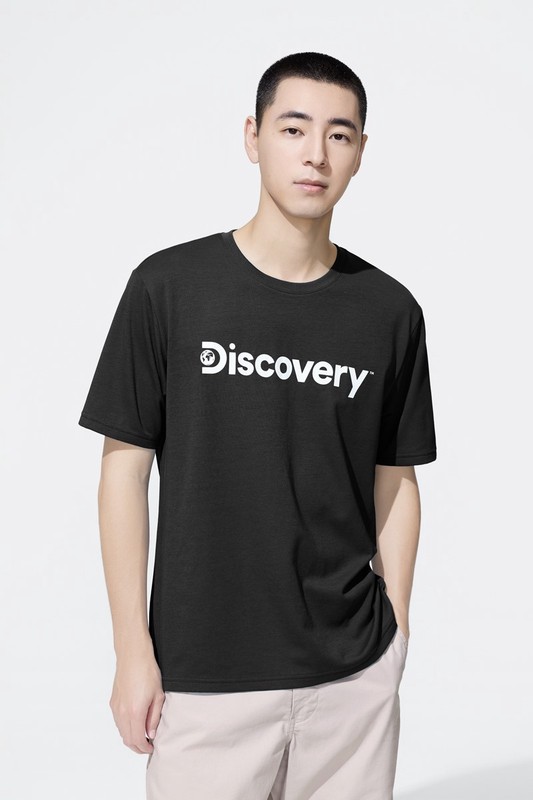 Discovery快乾印花圓領T恤-男