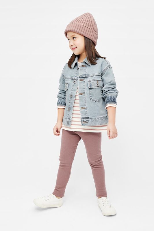 羅紋九分內搭褲-童