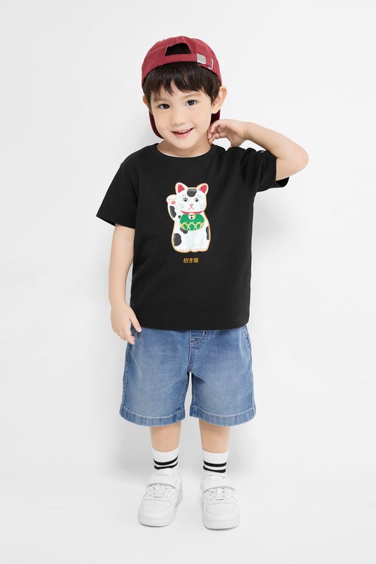 大人的圖鑑印花T恤-01-童