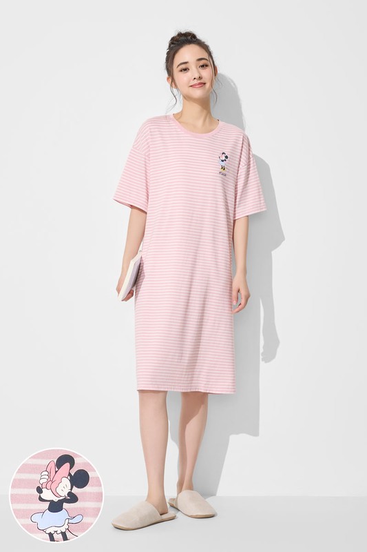 迪士尼系列莫代爾條紋家居洋裝-女