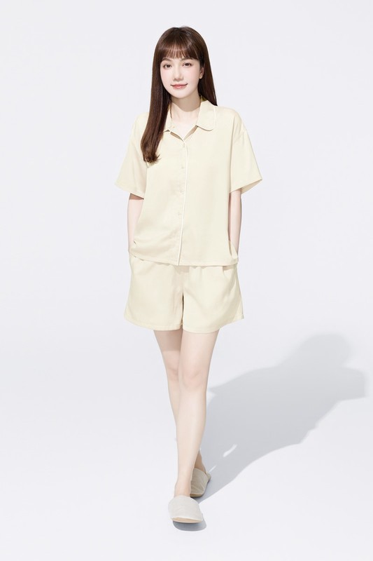 緞面寬版家居套裝-女