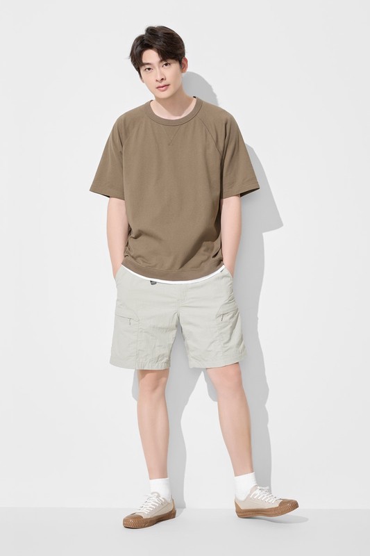 粗紡寬版拉克蘭袖T恤-男