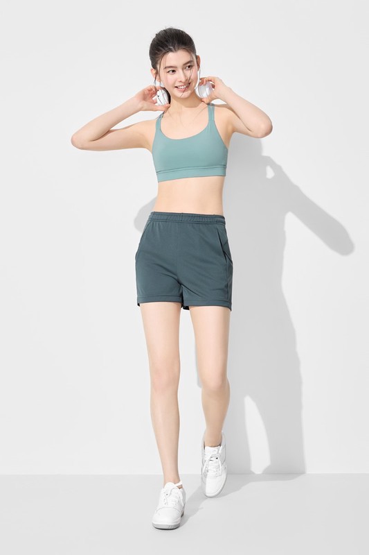 運動中度支撐交叉細肩帶Bra背心-女