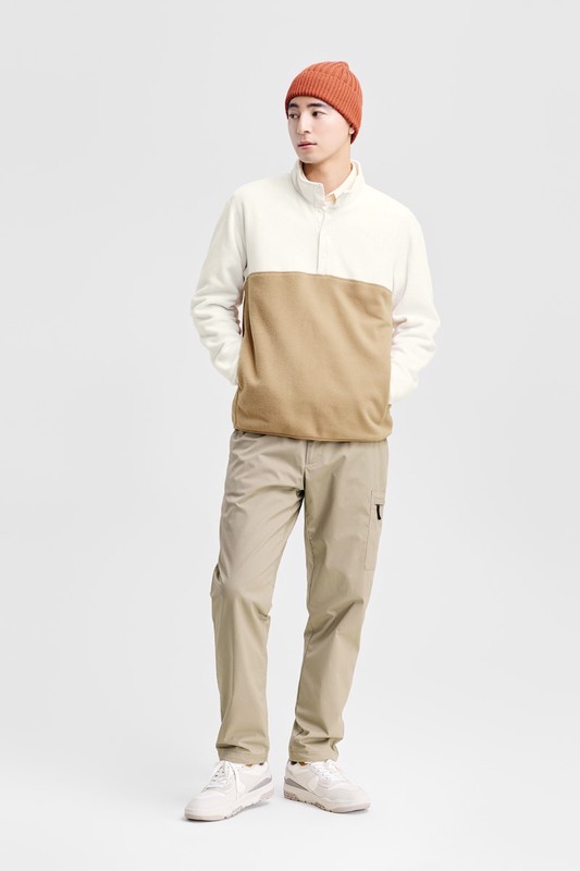 Fleece半開襟上衣-男