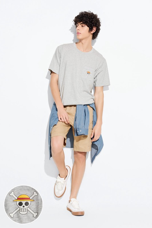 航海王口袋印花T恤-06-男