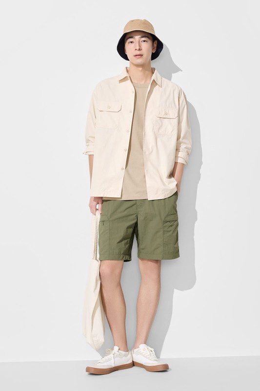 防潑水機能工裝短褲-男