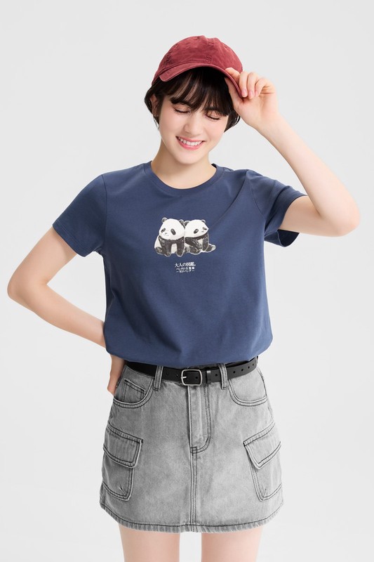 大人的圖鑑印花T恤-19-女